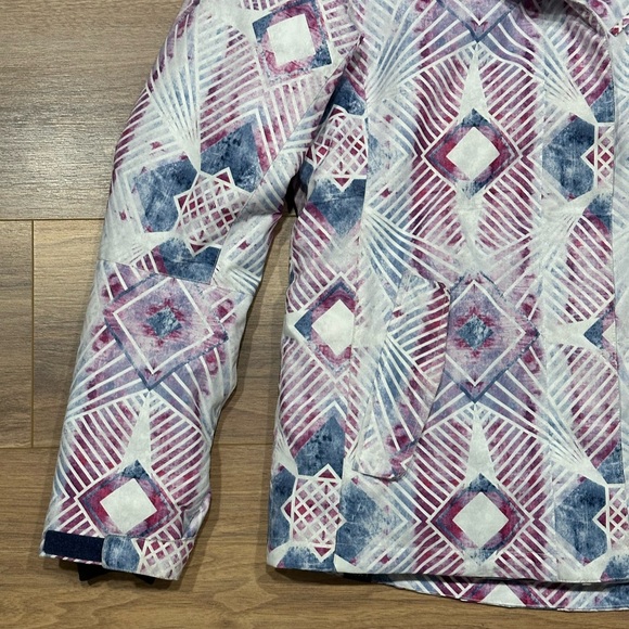 Roxy Women's Jetty Snow Jacket in Blue/Violet Labyrinth Pattern Size Medium - Picture 5 of 16